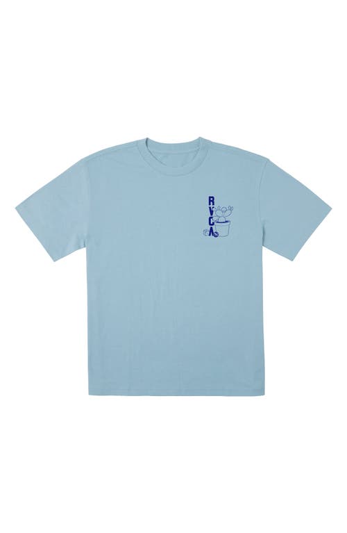 Rvca Curioso Cotton Graphic T-shirt In Blue