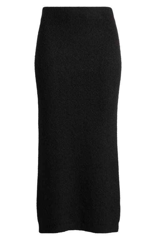 Shop Bobeau Rib Sweater Midi Skirt In Black