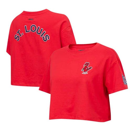 Women's Pro Standard Red St. Louis Cardinals Classic Team Boxy Cropped T-Shirt