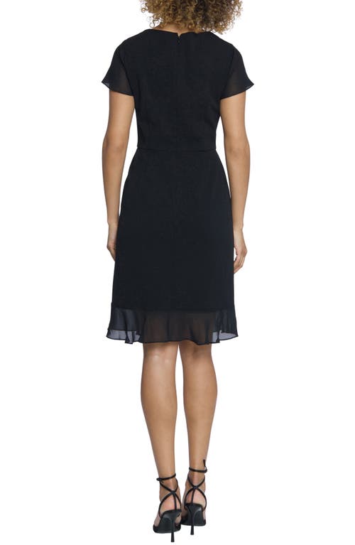 Shop Maggy London Ruffle Hem Dress In Black