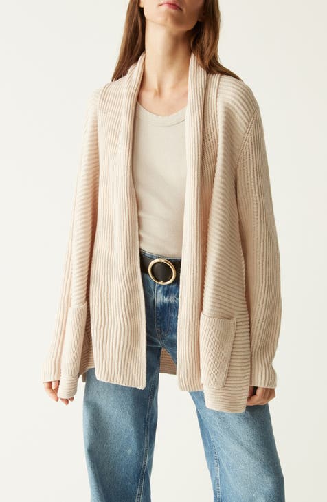 Von Open Front Cotton Blend Cardigan