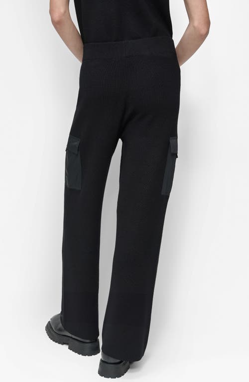 Dkny Cargo Sweater Pants In Black