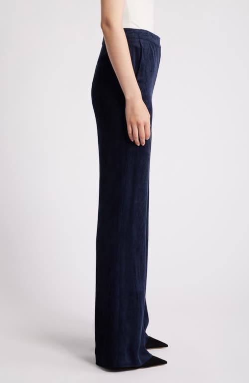 Shop Kobi Halperin Soft Corduroy Straight Leg Pants In Navy