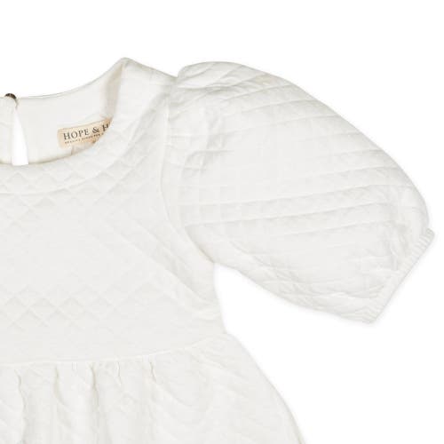 HOPE & HENRY HOPE & HENRY GIRLS' QUILTED PUFF SLEEVE DRESS, KIDS 