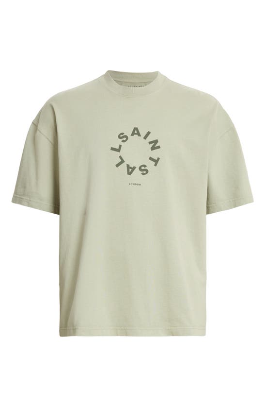 Shop Allsaints Tierra Logo Graphic T-shirt In Herb Green