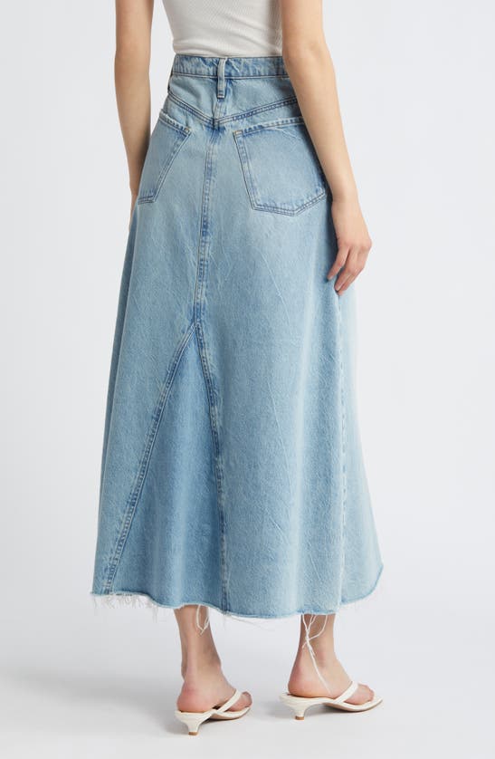 Shop Frame The Dorothy Denim A-line Skirt In August