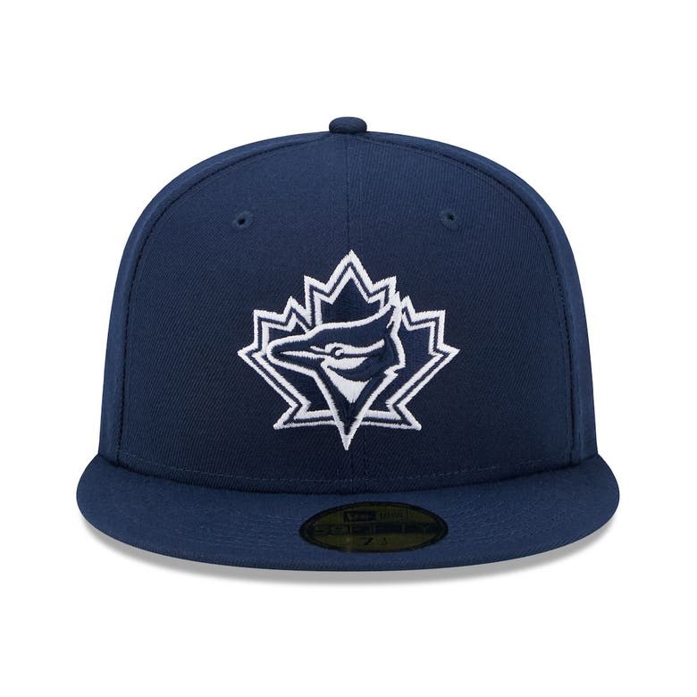 Men's New Era White Toronto Blue Jays Cooperstown Collection Logo 59FIFTY  Fitted Hat