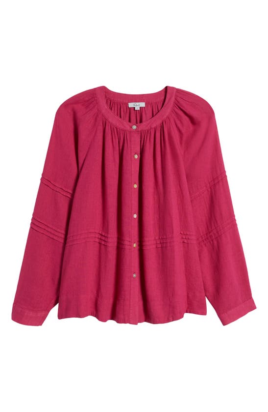 Shop Rails Frances Linen Blend Button-up Shirt In Radiance