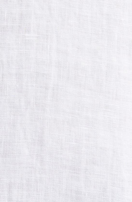 Shop Peter Millar Coastal Garment Dyed Linen Button-up Shirt In White