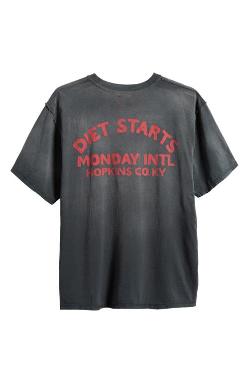 Shop Diet Starts Monday Hell Bent Graphic T-shirt In Vintage Black