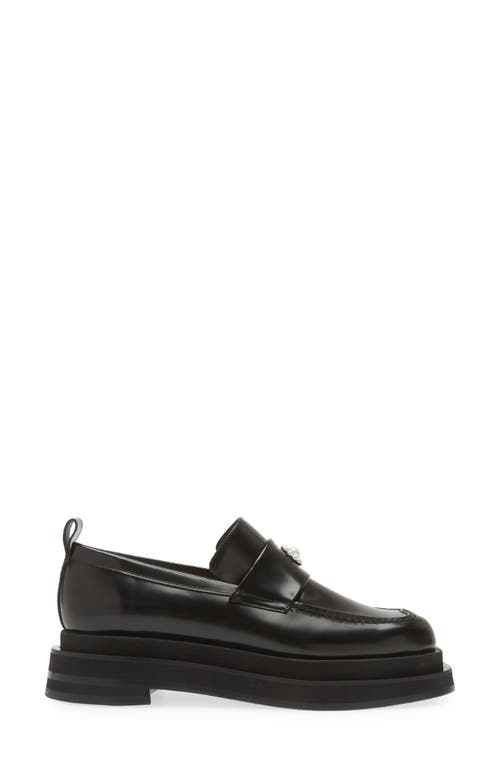 Shop Simone Rocha Heart Toe Platform Loafer In Black/pearl