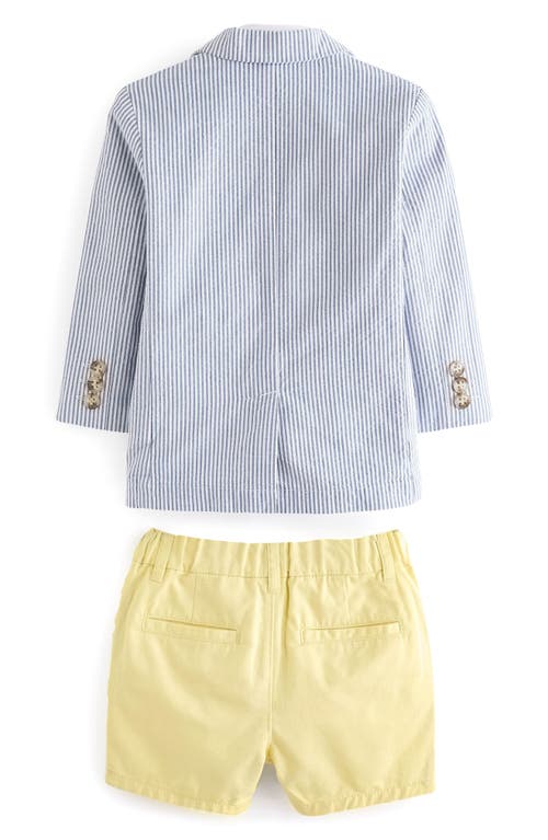 Shop Next Kids' Polo Shirt, Blazer & Shorts Suit Set In Blue