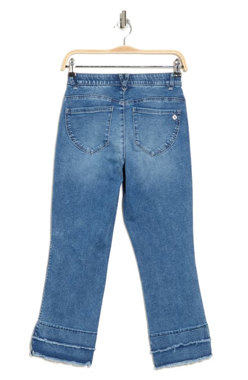 Shop Democracy Double Fray Straight Leg Jeans In Mid Blue