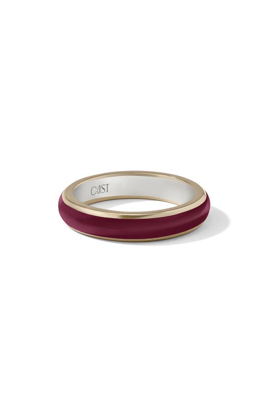 Shop Cast The Halo Stacking Ring In Burgundy
