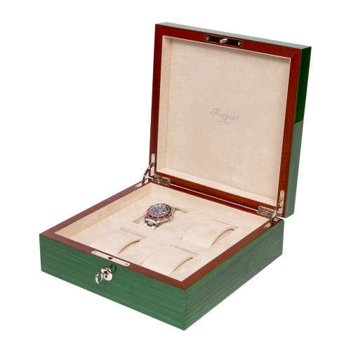 Shop Rapport London Heritage Four Watch Box In Green