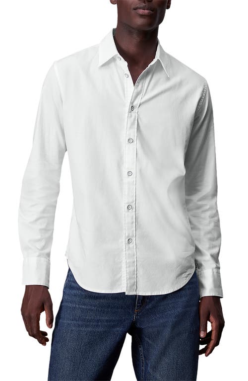 Rag & Bone Men's Tomlin Stretch Dobby Shirt In White