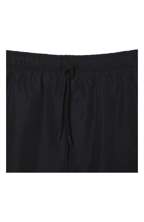 Shop Lacoste Recycled Polyester Swim Trunks In 964 Noir/vert