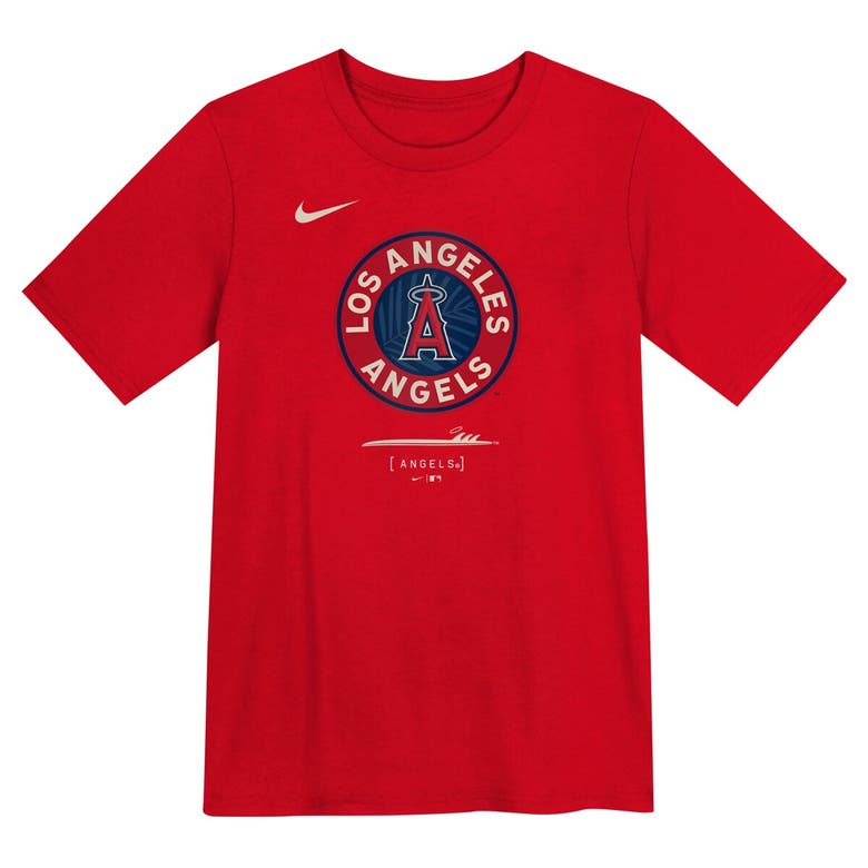 Shop Nike Preschool  Red Los Angeles Angels City Connect Large Logo T-shirt