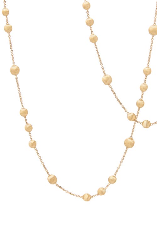 Marco Bicego Long Bead Station Necklace In 18k Yellow Gold