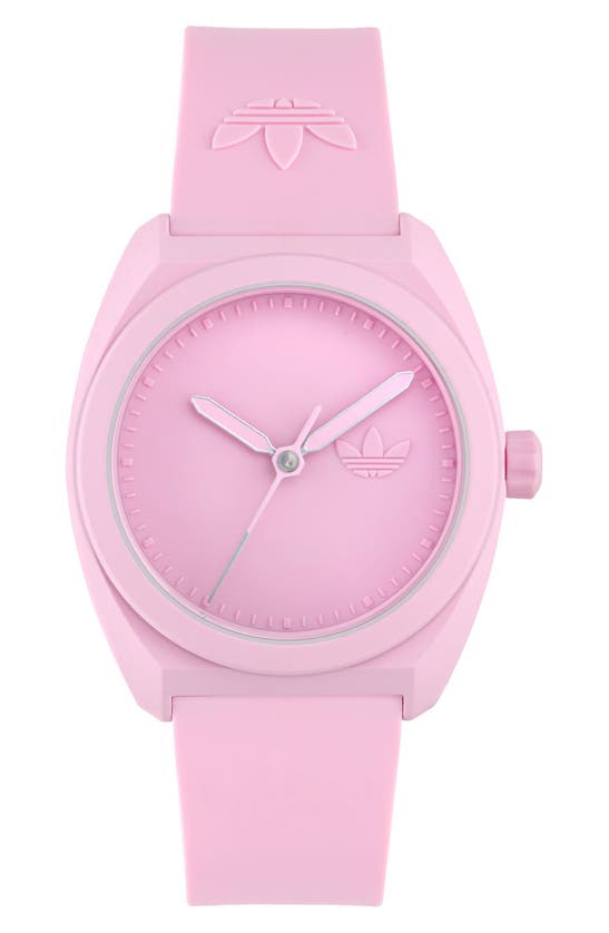 Shop Adidas Originals Ao Street Resin Strap Watch In Pink