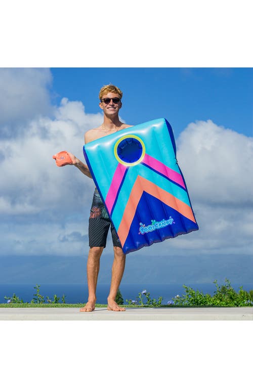 Poolcandy Inflatable Cornhole Game In Blue/coral