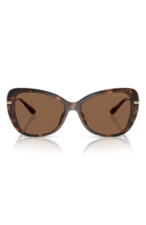 Michael Kors 56mm Butterfly Sunglasses In Brown