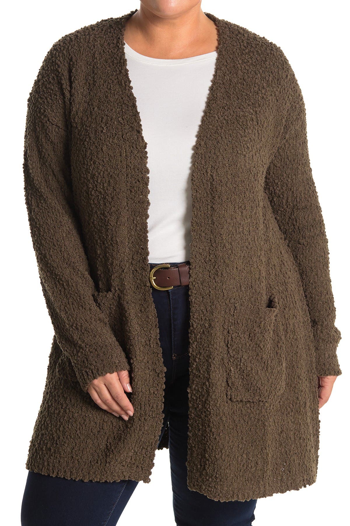 bobeau open front cardigan