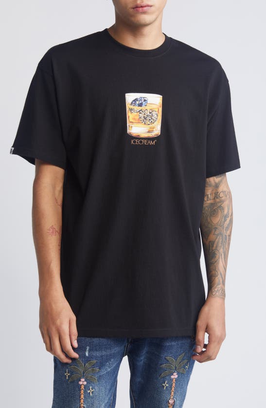 Shop Icecream Estate Graphic T-shirt In Black