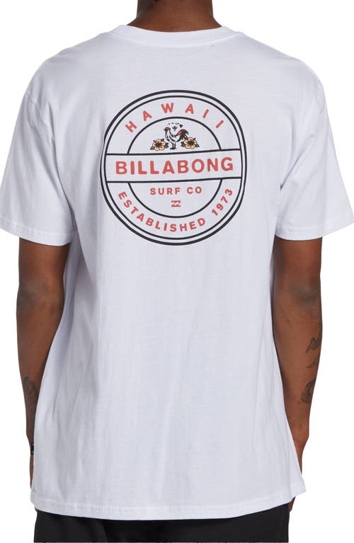 Shop Billabong Rotor Cotton Graphic T-shirt In White