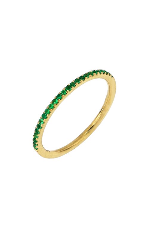 Bony Levy Stackable Emerald Ring in Yellow Gold/Emerald at Nordstrom, Size 7.5
