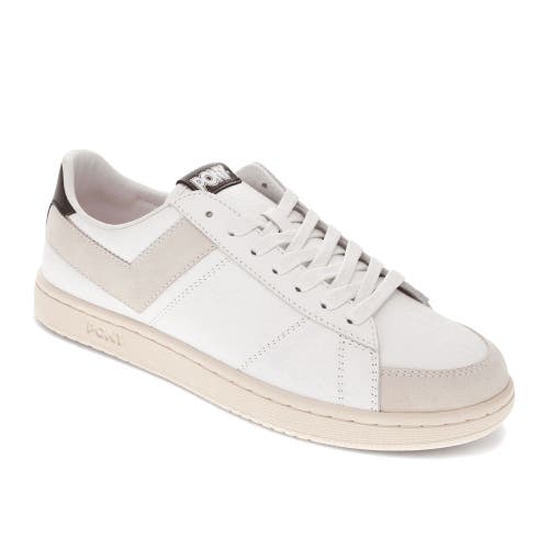 Pony M-pro Low Lux Sneakers In White/black/oatmeal