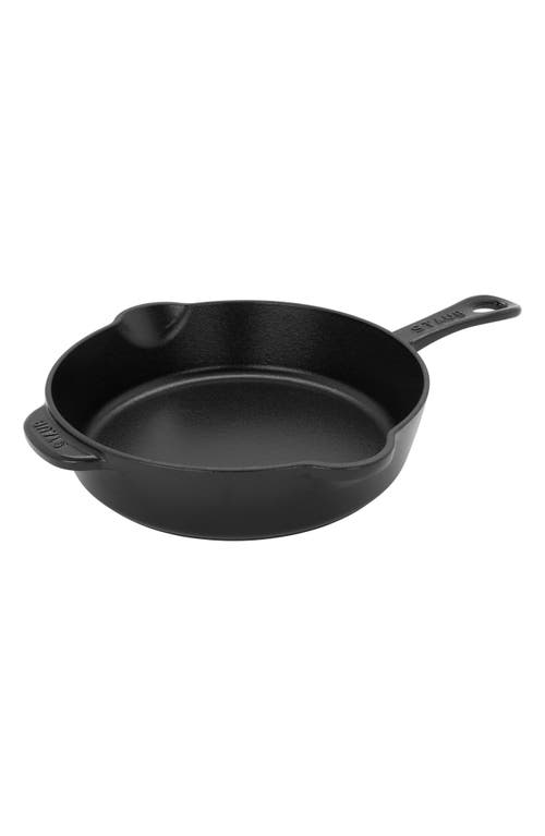 Staub 8.5-Inch Enameled Cast Iron Traditional Deep Skillet in Black 