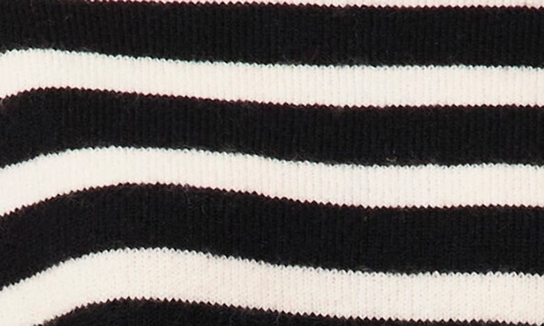 Shop Cece Stripe Turtleneck Sweater In Rich Black