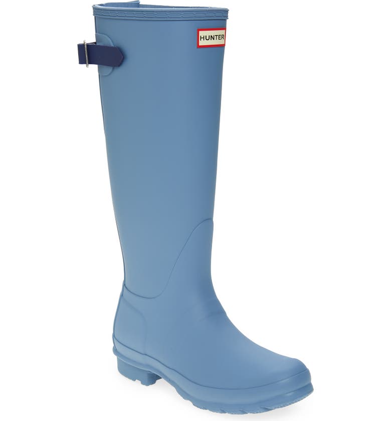 HUNTER Original Tall Waterproof Rain Boot, Main, color, BOUVET BLUE / BALDER BLUE