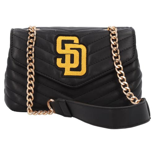 San Diego Padres Quilted Crossbody Purse in Black