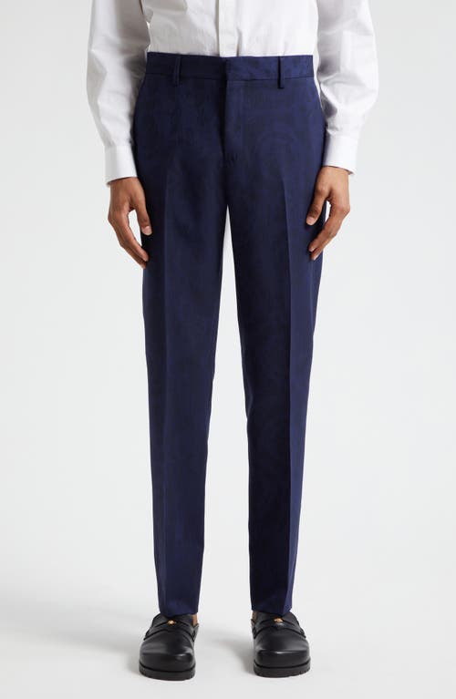 Versace Barocco Jacquard Pants Navy Blue at Nordstrom, Us