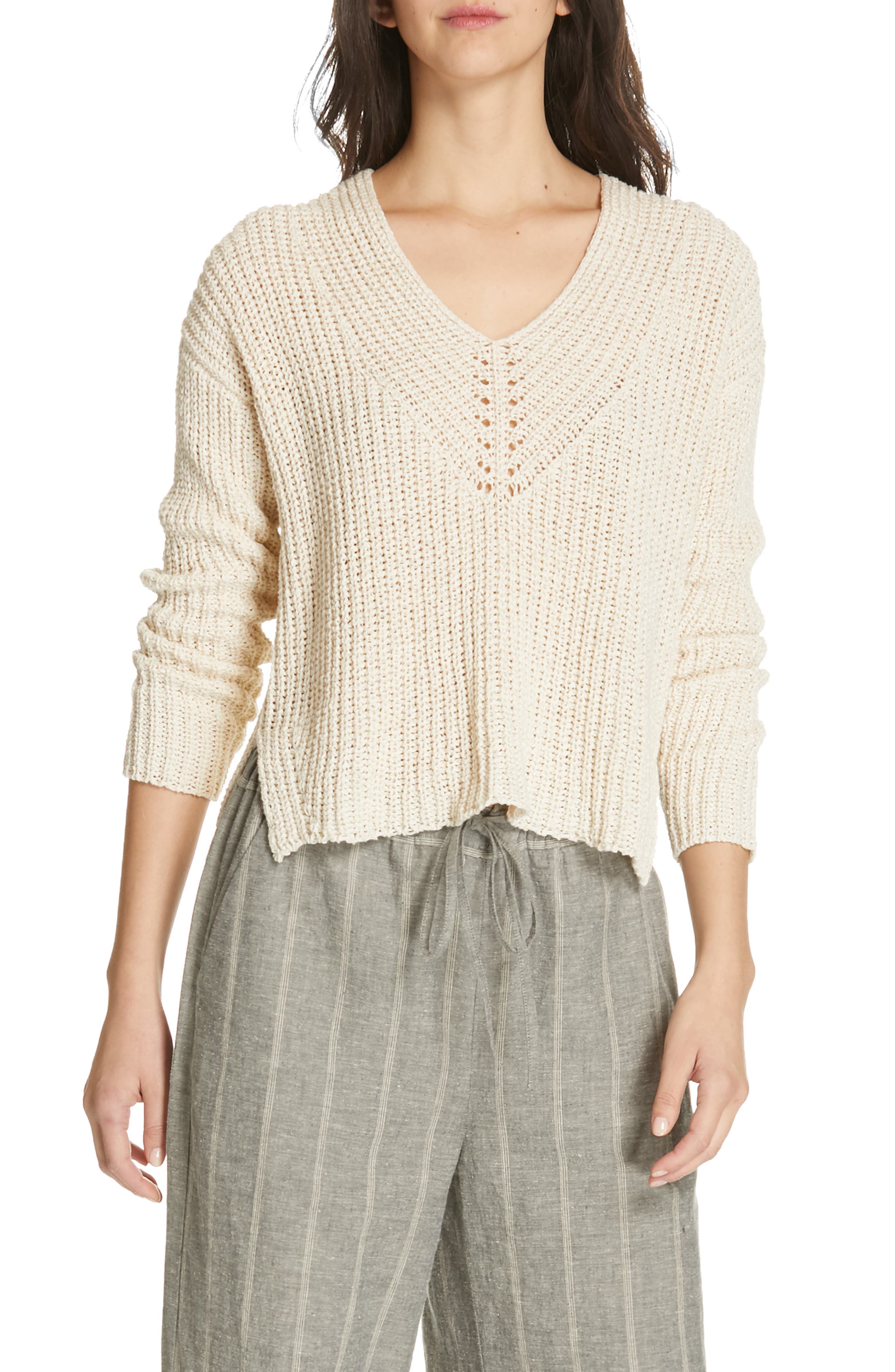 eileen fisher white sweater