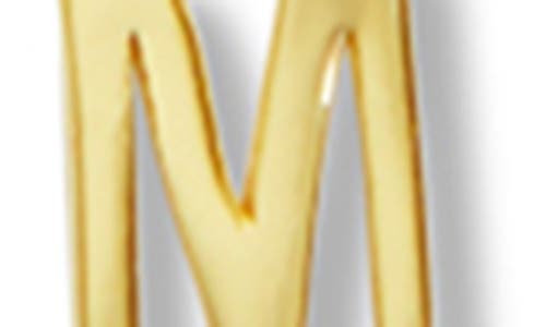 Argento Vivo Sterling Silver Initial Pendant Sterling Silver Paper Clip Chain Necklace In Gold - M