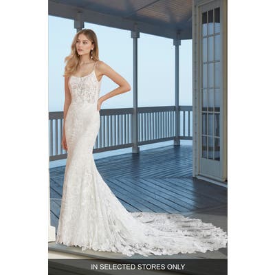 Rosa Clara Cedric Lace Mermaid Wedding Dress, Size - White