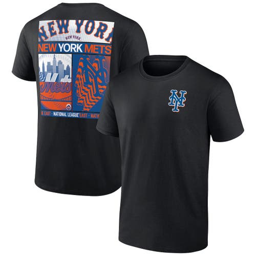 PROFILE Men's Black New York Mets Two-Sided T-Shirt