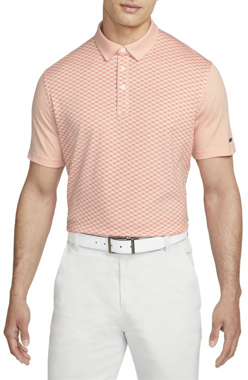 Nike Golf Dri-fit Player Argyle Polo In Orange