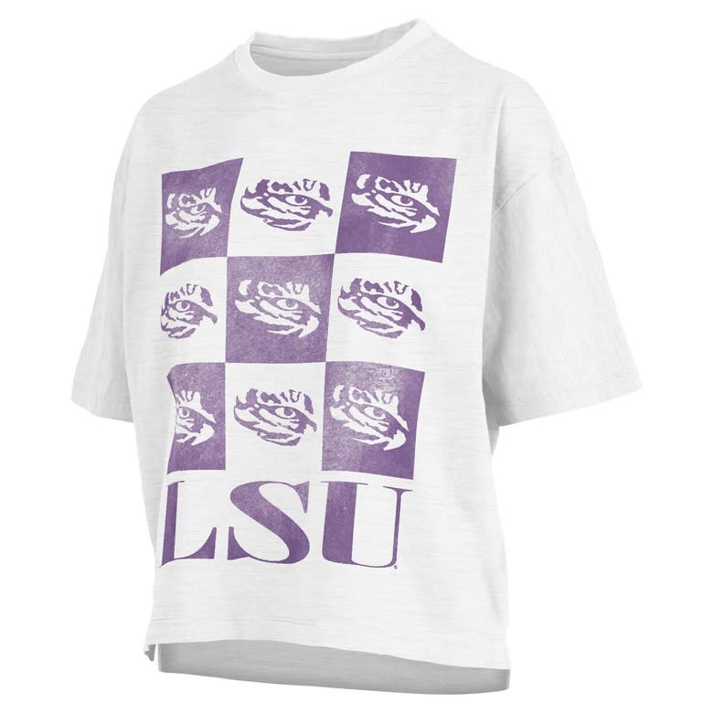 Shop Pressbox White Lsu Tigers Motley Crew Andy Waist Length Oversized T-shirt