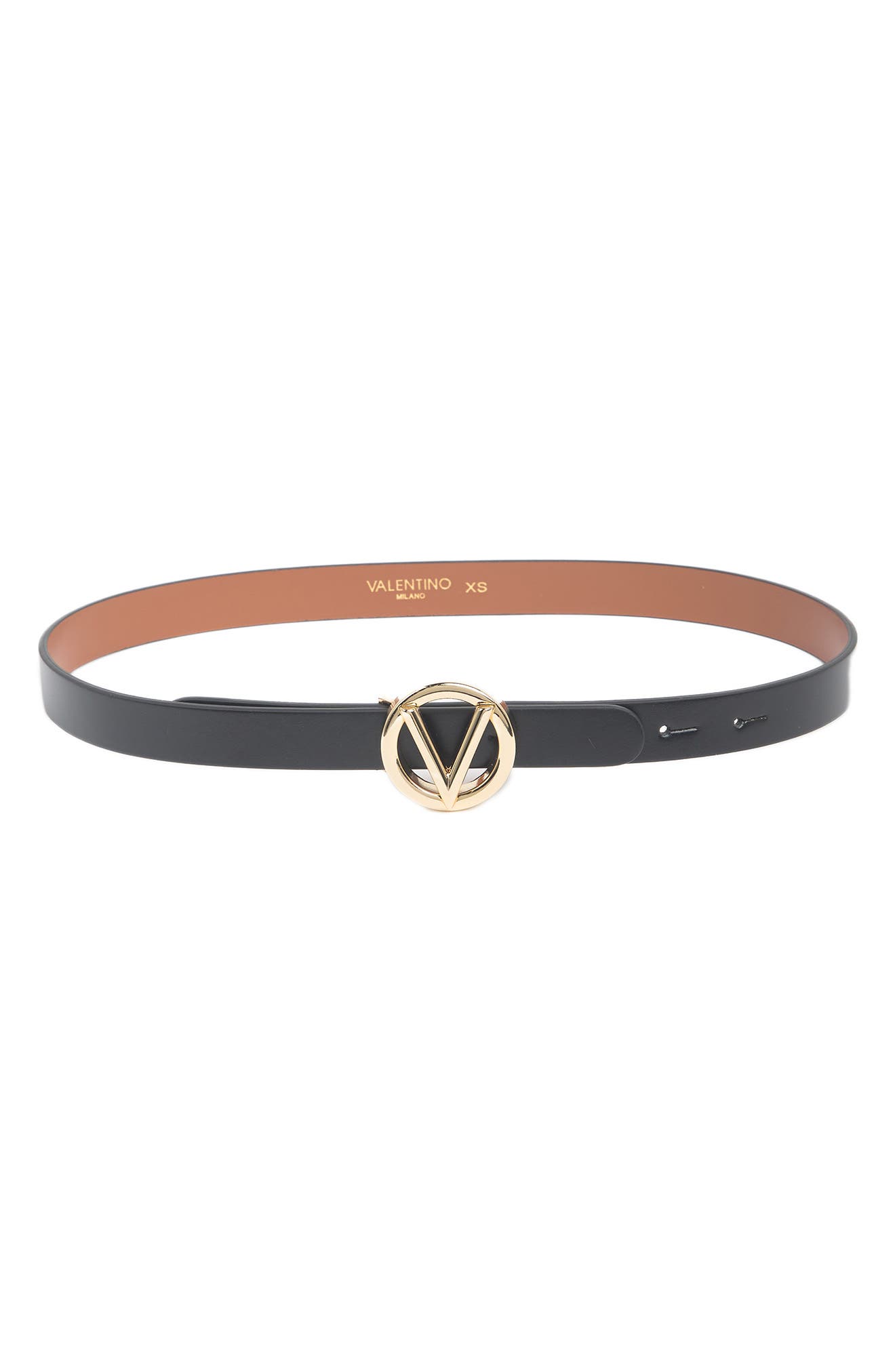 thin valentino belt