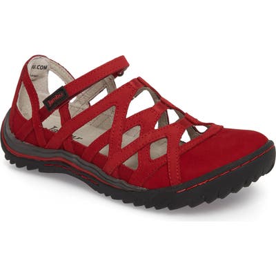 Jambu Tangerine Gladiator Sport Sandal, Red