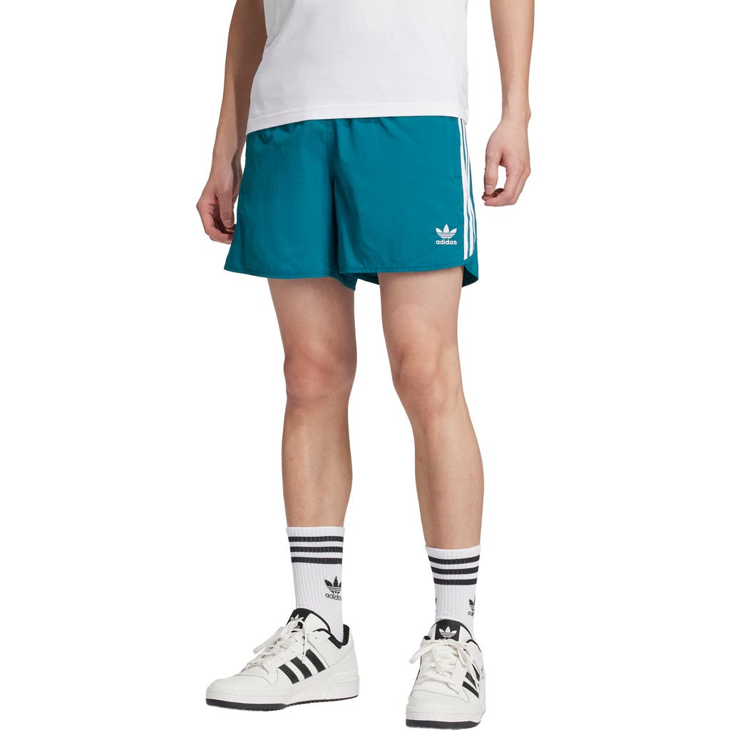 Adidas Originals Adidas Adicolor Recycled Polyester Sprinter Shorts In Blue