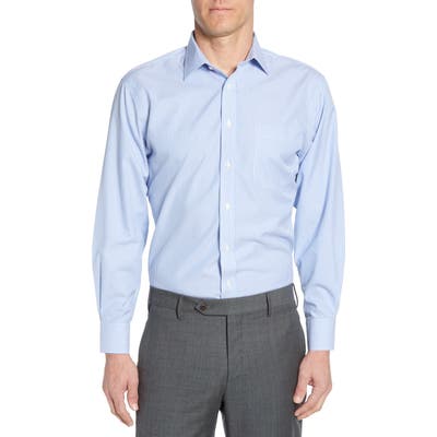 Nordstrom Shop Smartcare(TM) Traditional Fit Stripe Dress Shirt - Blue