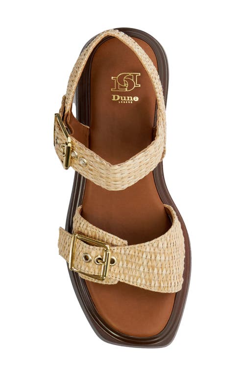 Dune London Loells Platform Sandal In Natural