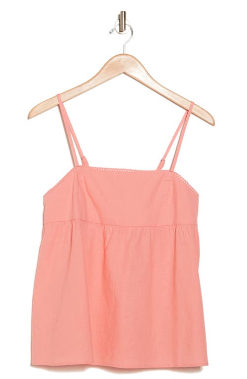 Shop Abound Cotton & Linen Babydoll Camisole In Coral Shell