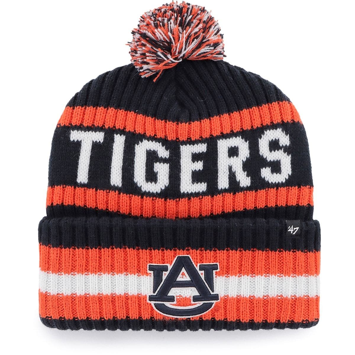 Top of the World NCAA Auburn Tigers Mens Elite Fan Shop Winter Knit Cuffed Team Hat Navy 
