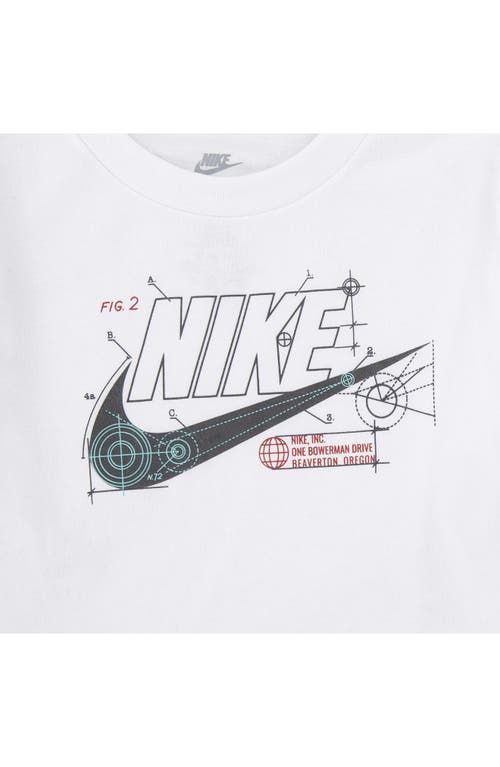 Shop Nike Kids' Future Utility Long Sleeve Graphic T-shirt In White